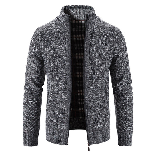 Herren Strickjacke mit innovativem wärmeisolierendem Innenfutter