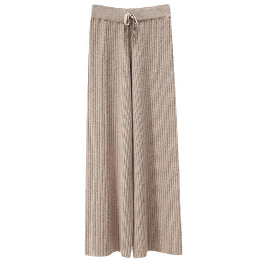 Damen Bequeme Rippstrickhose mit Kordelzug Shop Nory