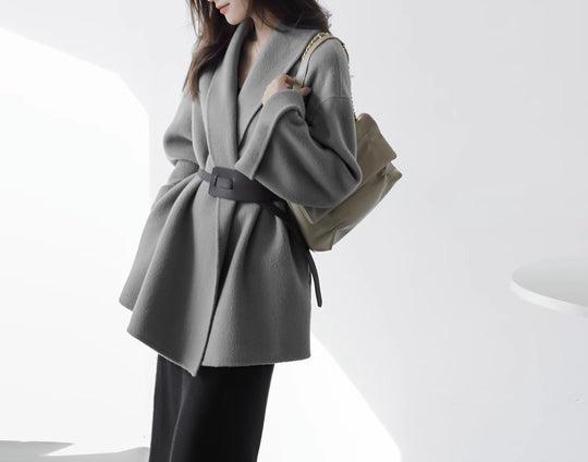 Damen Schicke und elegante Wickeljacke Shop Nory