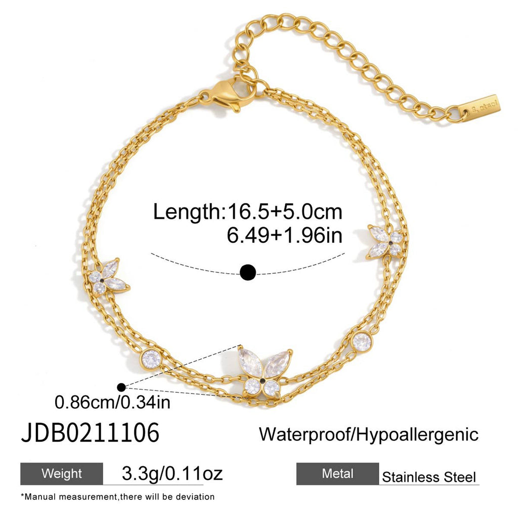 Damen Armband mit filigranen Blumenakzenten und elegantem, hypoallergenem Design Shop Nory