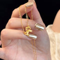 Damen Halskette mit elegantem Schleifenanhänger aus hochwertigem Edelstahl Shop Nory