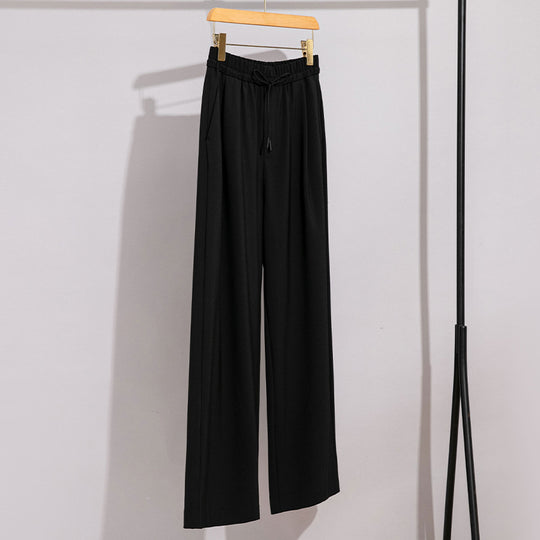 Damen weite Palazzo-Hose mit elastischem Bund und Tunnelzug Shop Nory