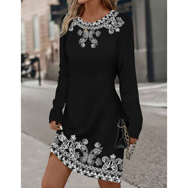 Damen elegantes Bettwäschekleid mit kunstvollen Stickereien Shopnory