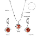 Damen Schmuckset mit funkelndem Anhänger und passenden Ohrsteckern Shop Nory