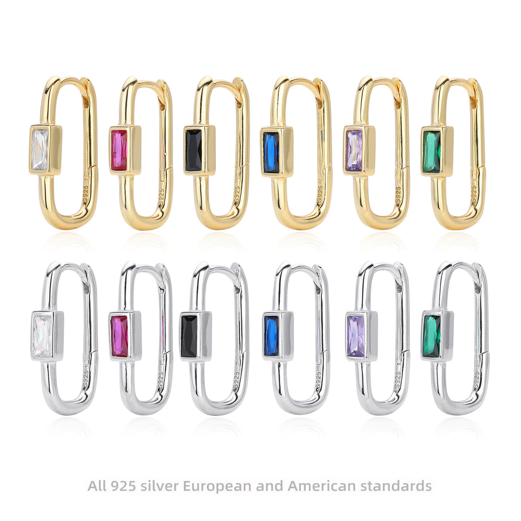 Damen Ohrstecker mit luxuriösem 5A Zirkon aus 925 Sterling Silber Shop Nory