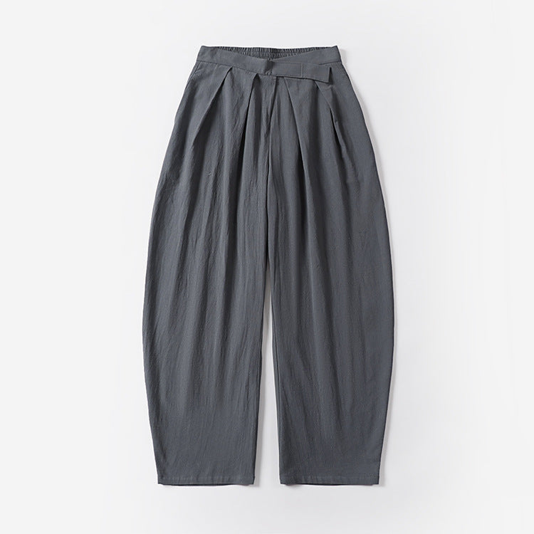 Damen Elegante Bundfalten-Hose mit ballonförmigem Bein und elastischem Taillenbund Shop Nory