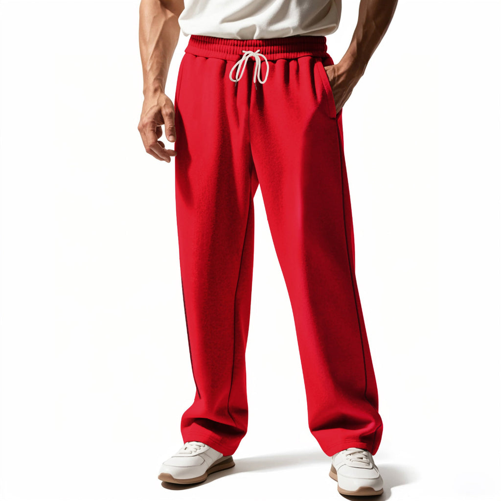 Herren bequeme Jogginghose mit Reißverschluss und seitlichen Taschen