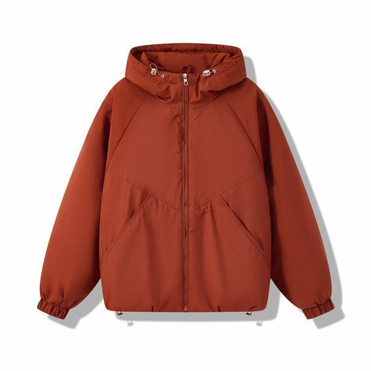 Damen Leicht wattierte Kapuzenjacke mit Raglanärmeln, elastischen Bündchen und verstellbarem Saum Shop Nory