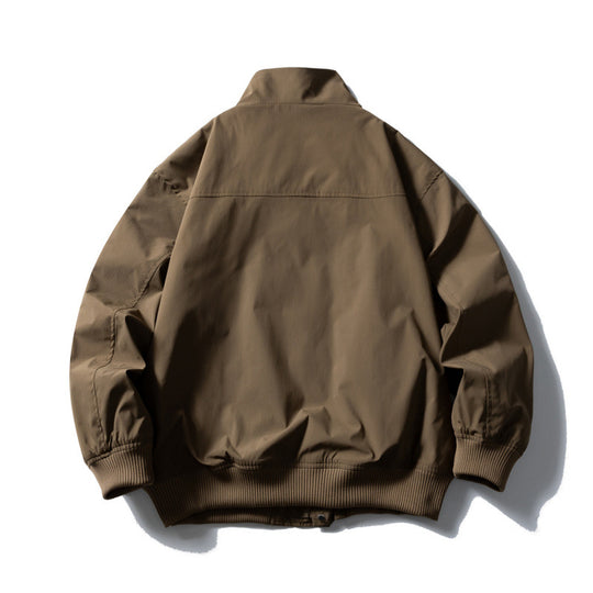 Herren Boxy-Bomberjacke mit Stehkragen, verdeckter Druckknopfleiste und elastischen Rippbündchen Shop Nory