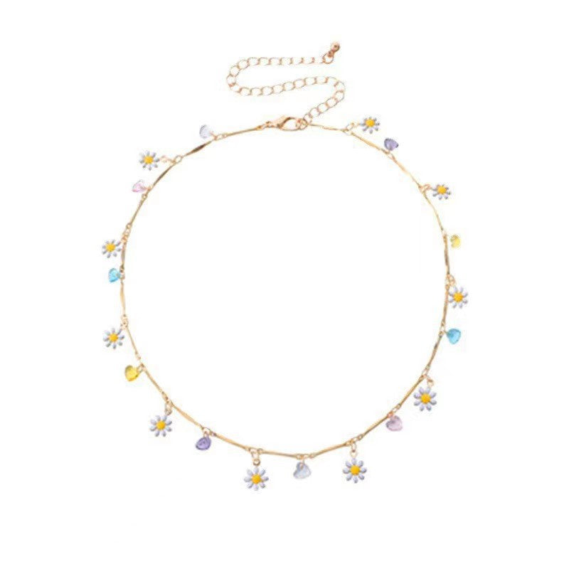 Böhmische Gänseblümchen-Anhänger-Halskette | Shop Nory