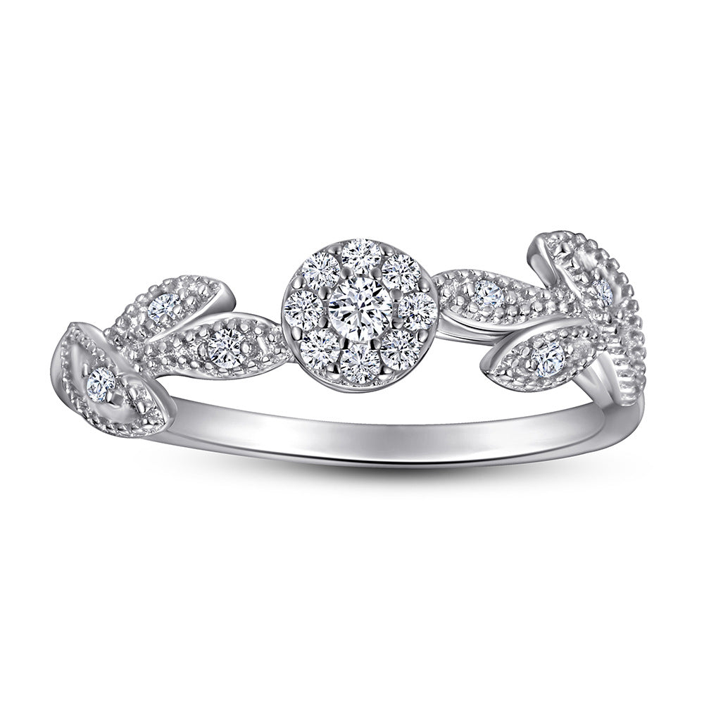 Damen Verlobungsring Set mit elegantem Wellen-Design und funkelnden Zirkonia Shop Nory