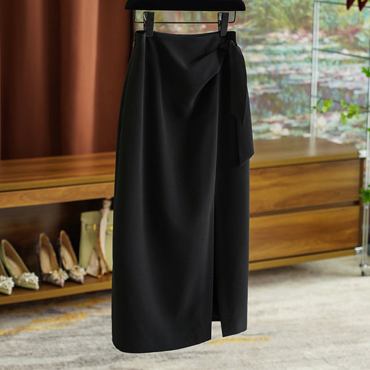 Damen Eleganter Wickelrock mit Taillenbindung Shop Nory