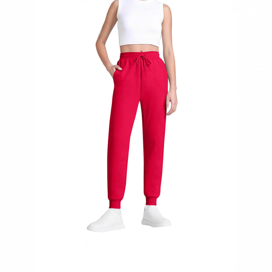 Damen nan schlanke hochgeschnittene Jogginghose mit Tunnelzug, Eingrifftaschen und Bündchen Shop Nory