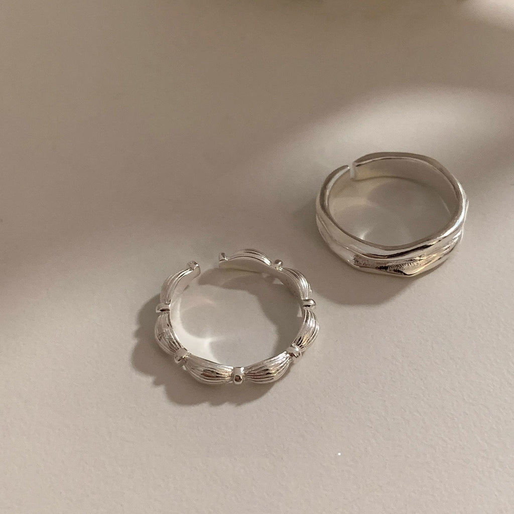 Damen Offener Ring mit modernem gewellten Design Shop Nory