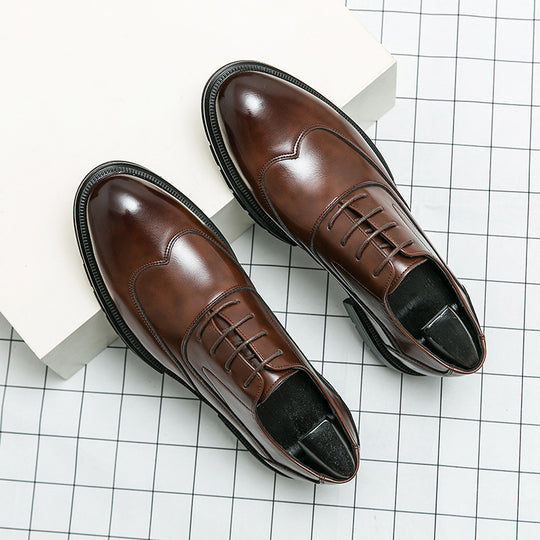 Herren eleganter Derby-Lederschnürer mit profilierter Gummisohle Shop Nory
