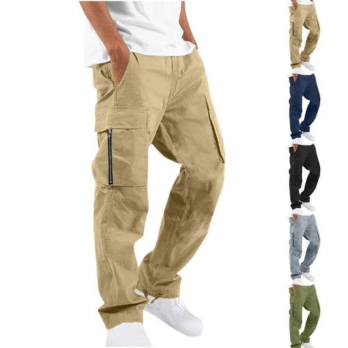 Damen nan lässige Cargo-Hose mit elastischem Kordelzugbund, Klappentaschen und verstellbaren Knöchelschnüren Shop Nory