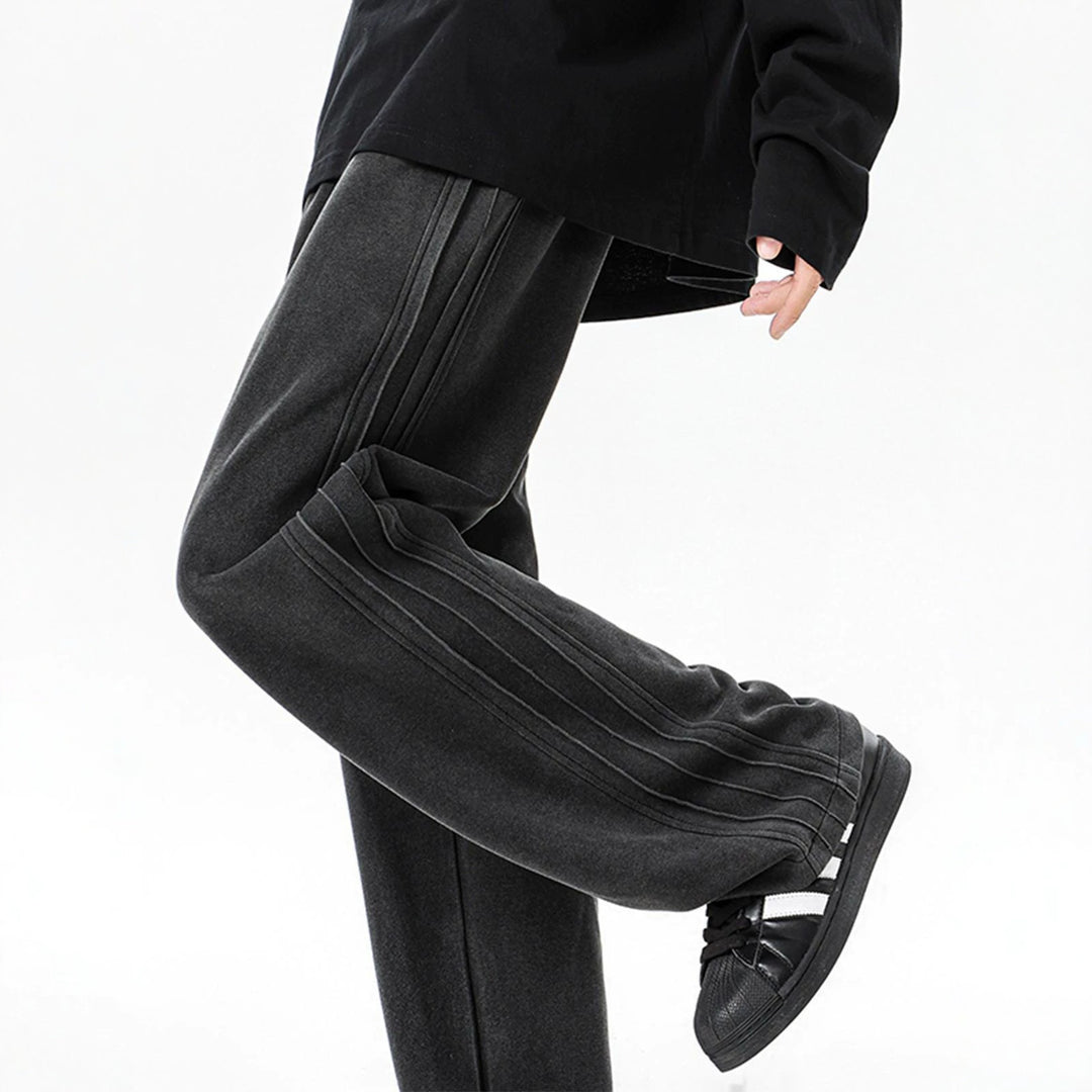 Herren weite Samt-Relaxhose mit Kordelzug und betonten Seitennähten Shop Nory