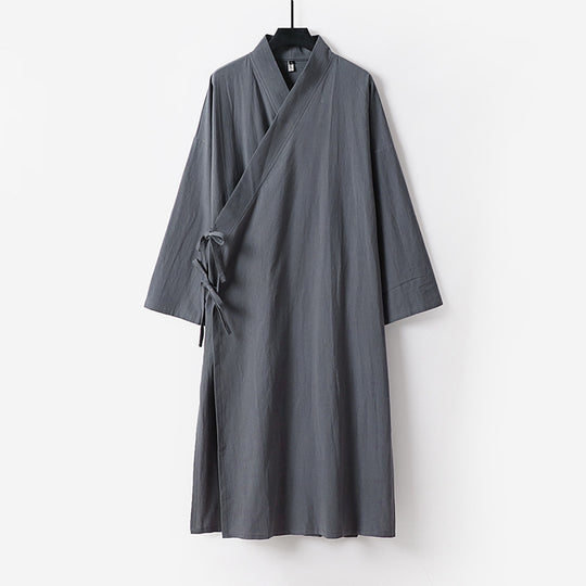 Unisex Langer Kimono-Mantel mit Bindeband, weitem Schnitt und minimalistischer Silhouette Shop Nory