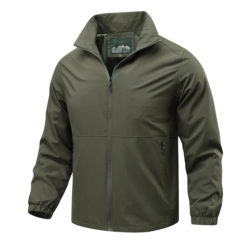 Herren leichte winddichte Übergangsjacke mit hohem Kragen und Reißverschluss Shop Nory