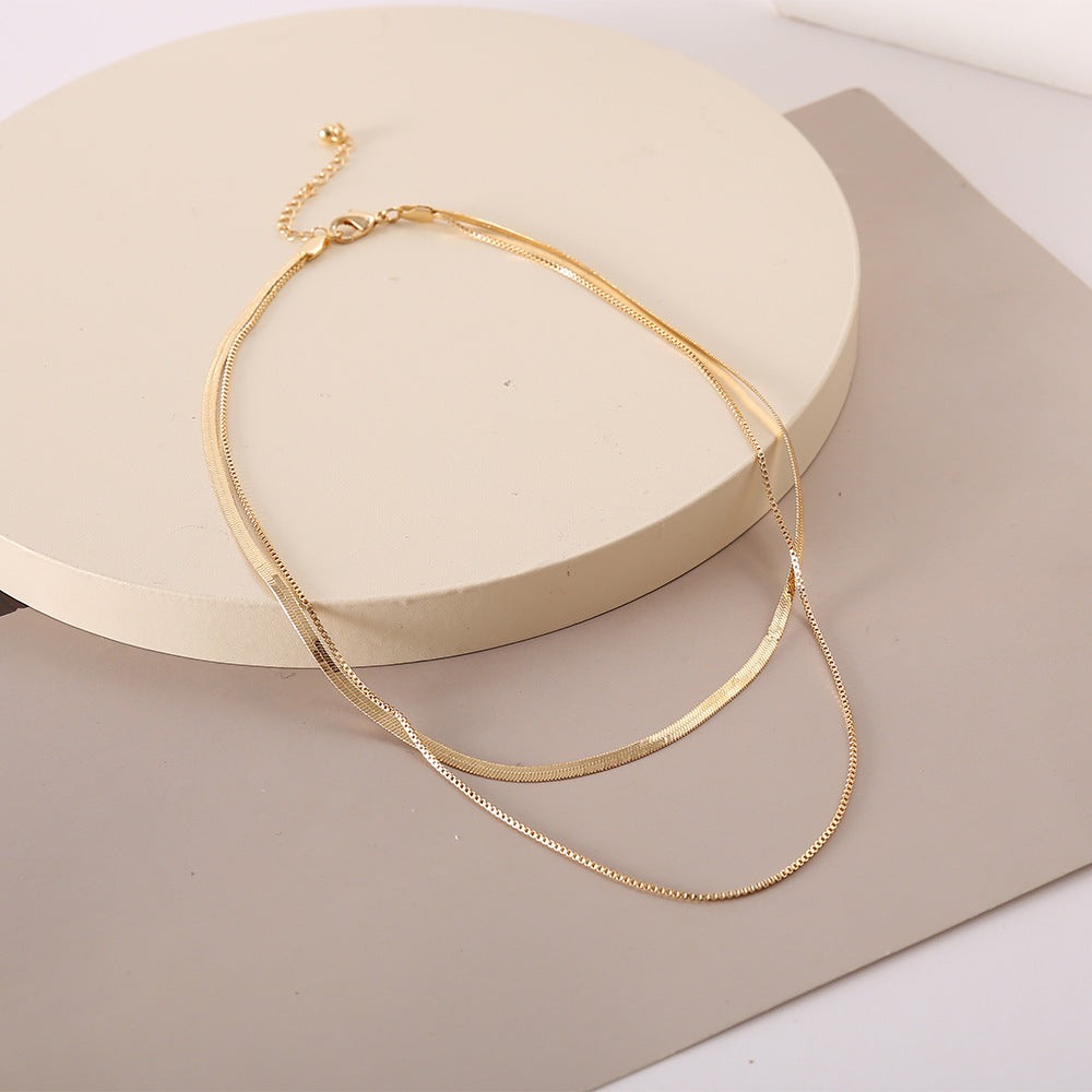 Damen Halskette im eleganten Doppel-Layer Design Shop Nory
