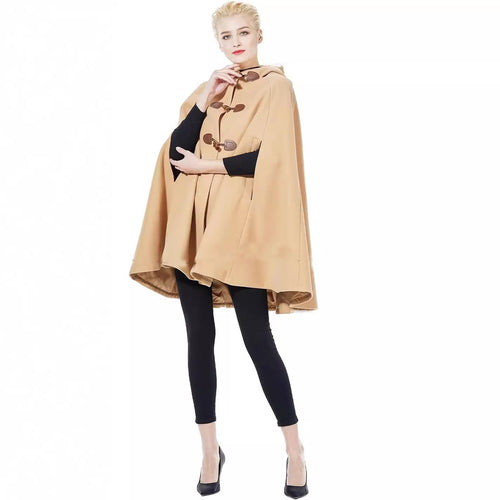 Damen Cape-Mantel mit Kapuze und Knebelverschlüssen Shop Nory