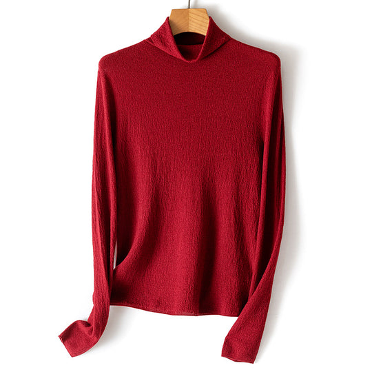 Damen Strukturstrick-Rollkragenpullover mit leichtem Crinkle-Effekt Shop Nory