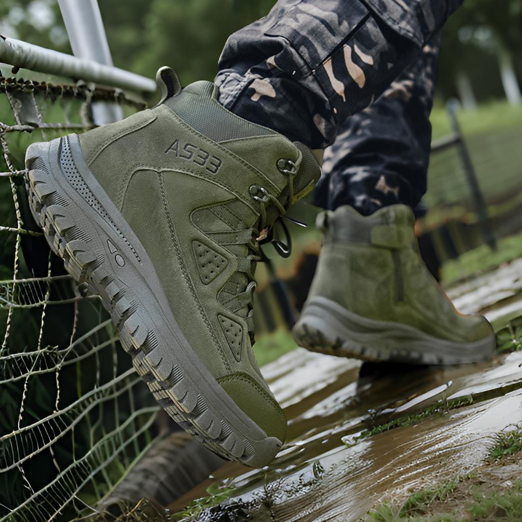 Herren wasserdichte Sicherheitsstiefel mit rutschfester Sohle und atmungsaktiver Membran