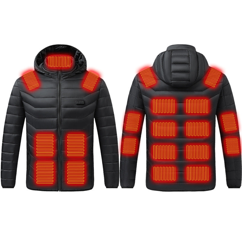 Herren Beheizte Steppjacke mit Mehrzonen-Heizsystem und Kapuze Shop Nory