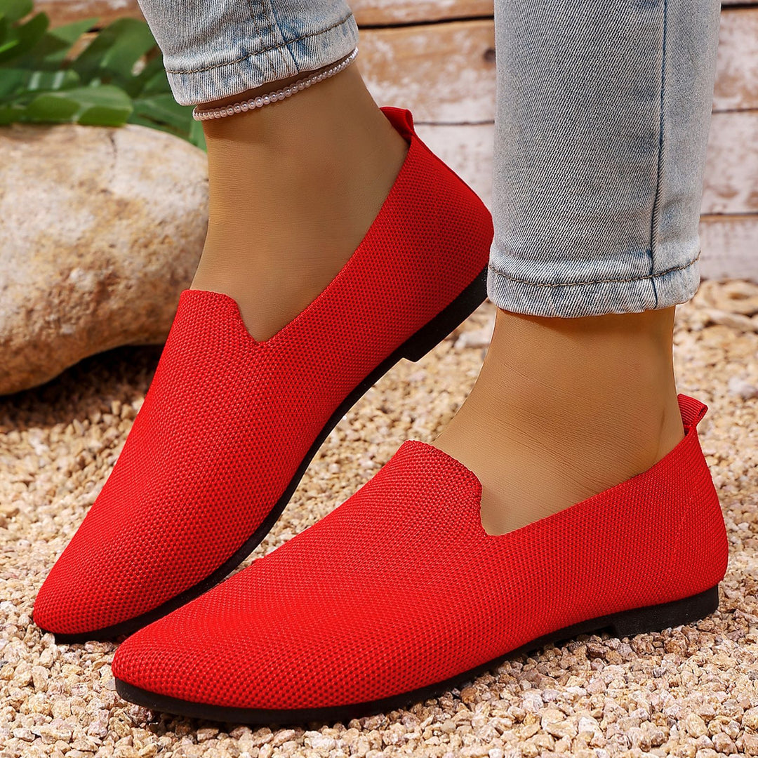 Damen nan leichte gestrickte Slipper mit Memory-Fußbett und rutschfester Sohle Shop Nory