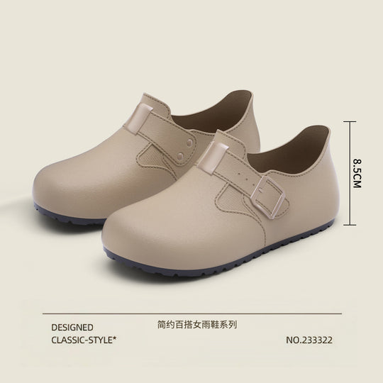 Damen Minimalistische Regen-AnklShop Noryoots mit verstellbarer Schnallenlasche Shop Nory