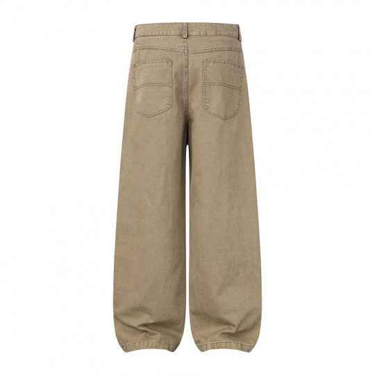 Damen Weite Highwaist Balloon-Jeanshose aus robustem Denim mit elastischem Knöchelsaum Shop Nory
