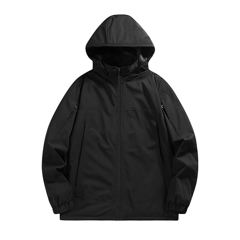 Herren Wasserabweisende Softshelljacke mit Kapuze, winddicht und atmungsaktiv Shop Nory