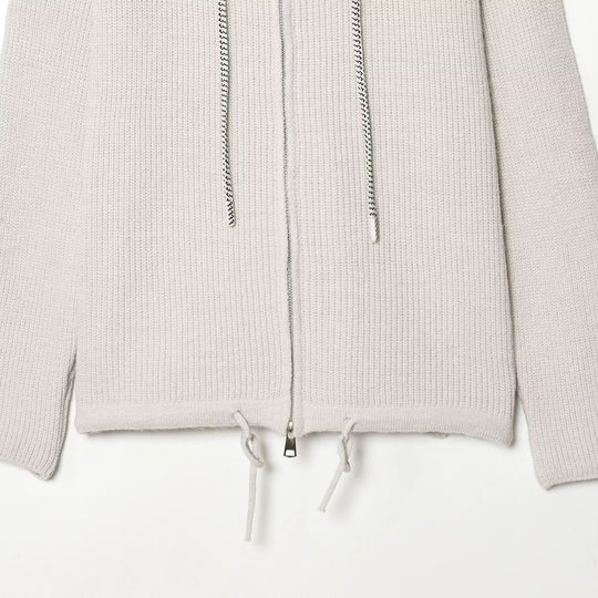 Damen Grobstrick-Kapuzenjacke mit Reißverschluss und Kordelzug Shop Nory