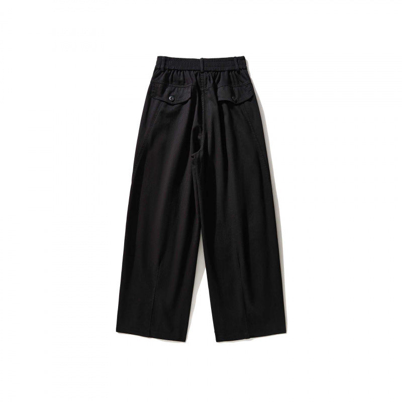 Damen Weite Bundfaltenhose mit hohem Bund und geradem weitem Bein Shop Nory