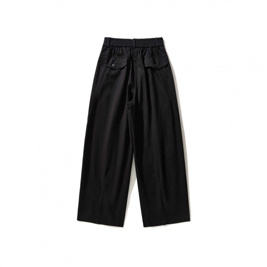 Damen Weite Bundfaltenhose mit hohem Bund und geradem weitem Bein Shop Nory