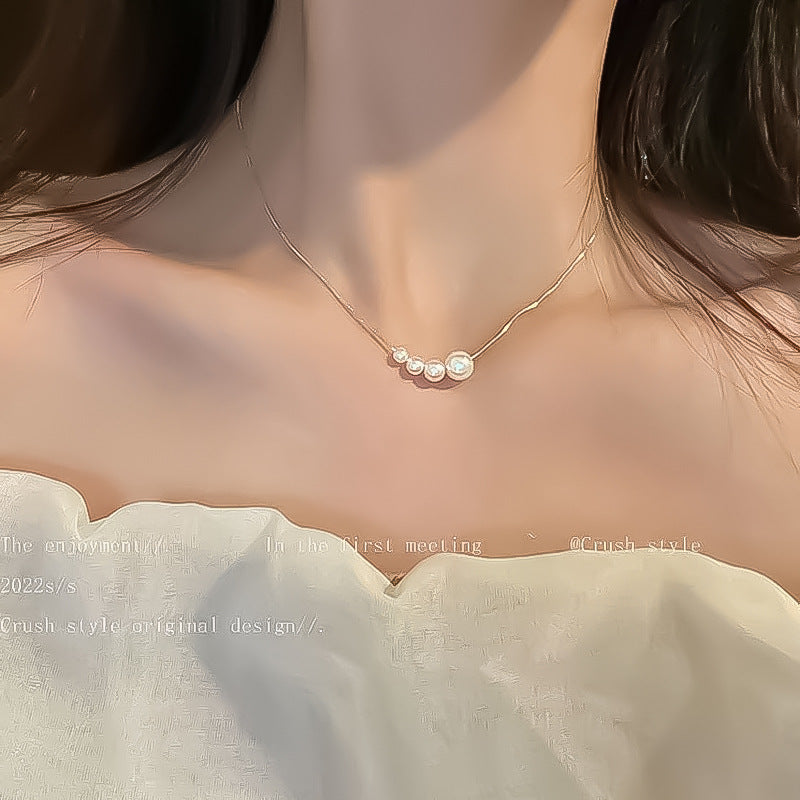 Damen Halskette mit eleganten Perlenakzenten Shop Nory