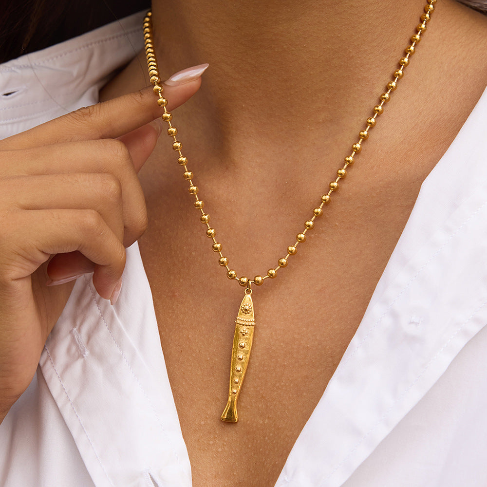 Damen Ohrhänger mit elegantem Fischdesign aus hypoallergenem Edelstahl Shop Nory