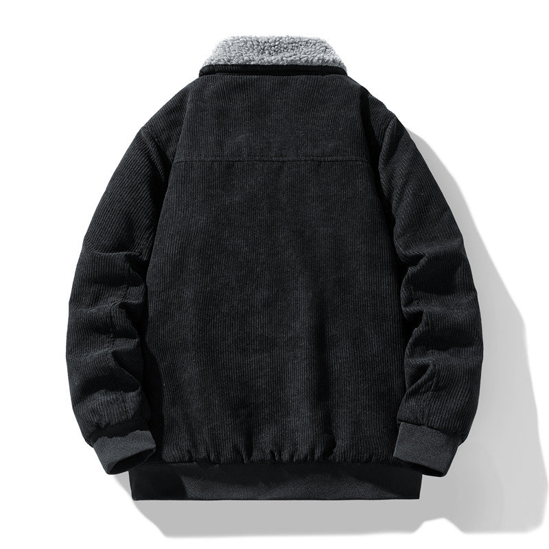 Herren Cord-Fieldjacke mit Teddyfutter, gesteppter Isolierung und Multifachtaschen Shop Nory
