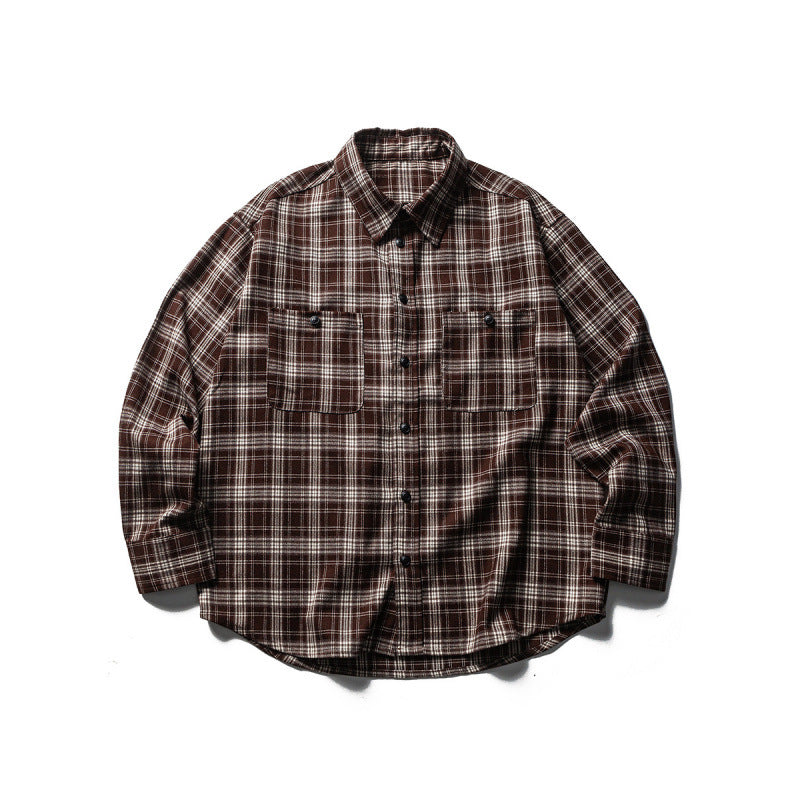 Herren Boxy-Karo-Workshirt aus weichem Flanell mit Doppelbrusttaschen Shop Nory
