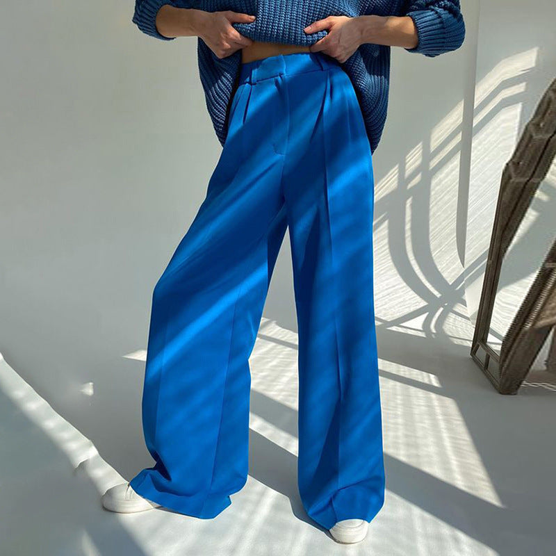 Damen Weite Palazzo-Hose mit eleganter Taillierung und modischem Schnitt