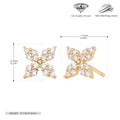 Damen Ohrstecker mit funkelnden Zirkonblüten aus 925 Sterling Silber Shop Nory