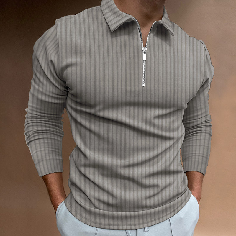 Herren modischer Poloshirt mit Reißverschluss