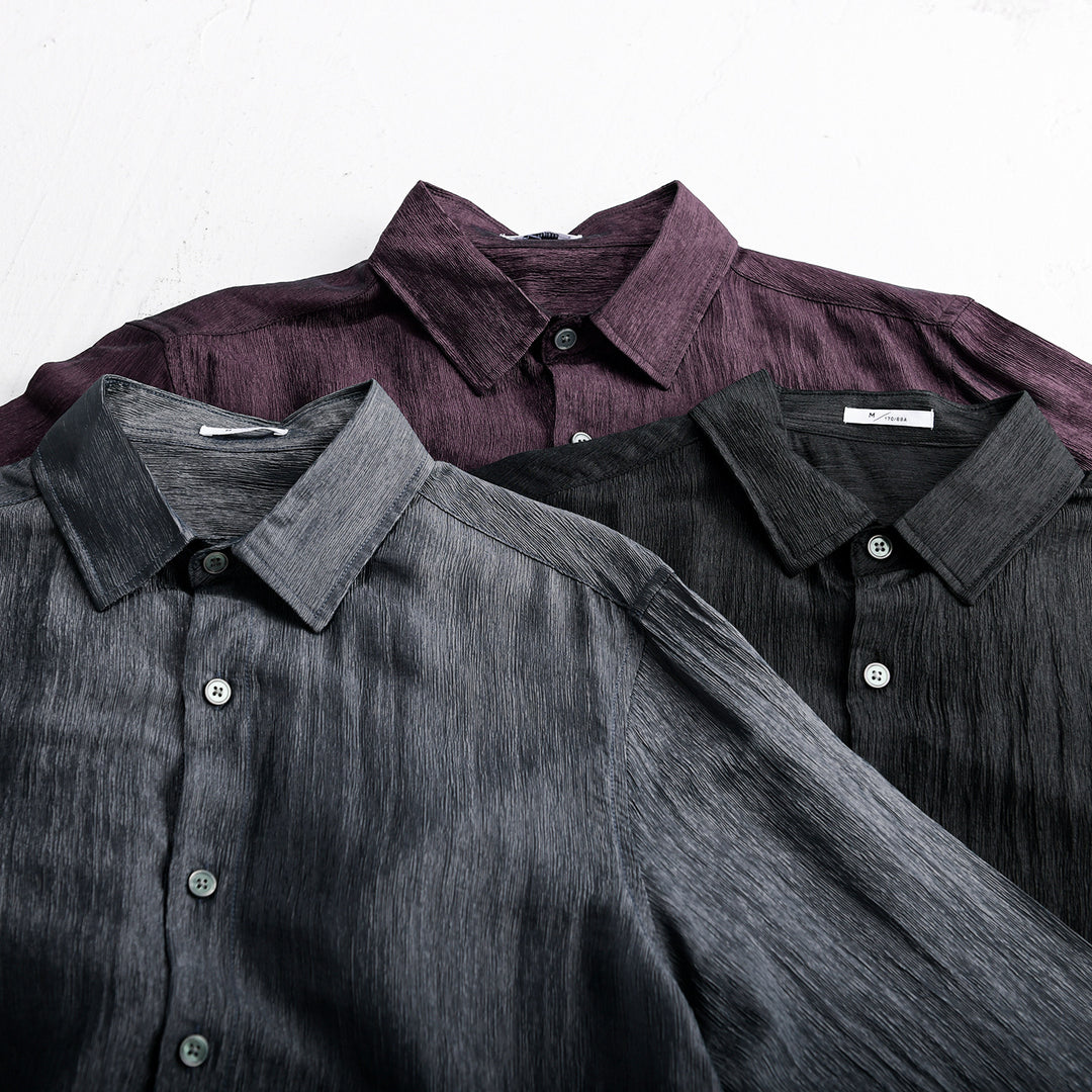Herren Texturiertes Leinen-Baumwoll-Hemd im Relaxed-Fit Shop Nory