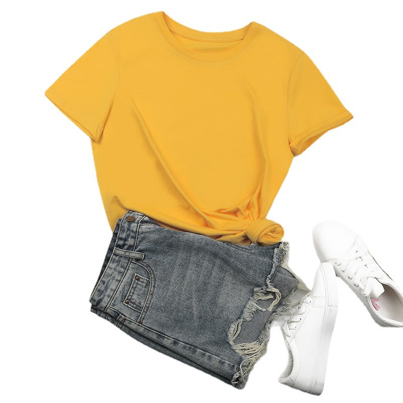 Damen Basic T-Shirt mit Lässigem Schnitt und Hochwertiger Baumwollqualität Shopnory