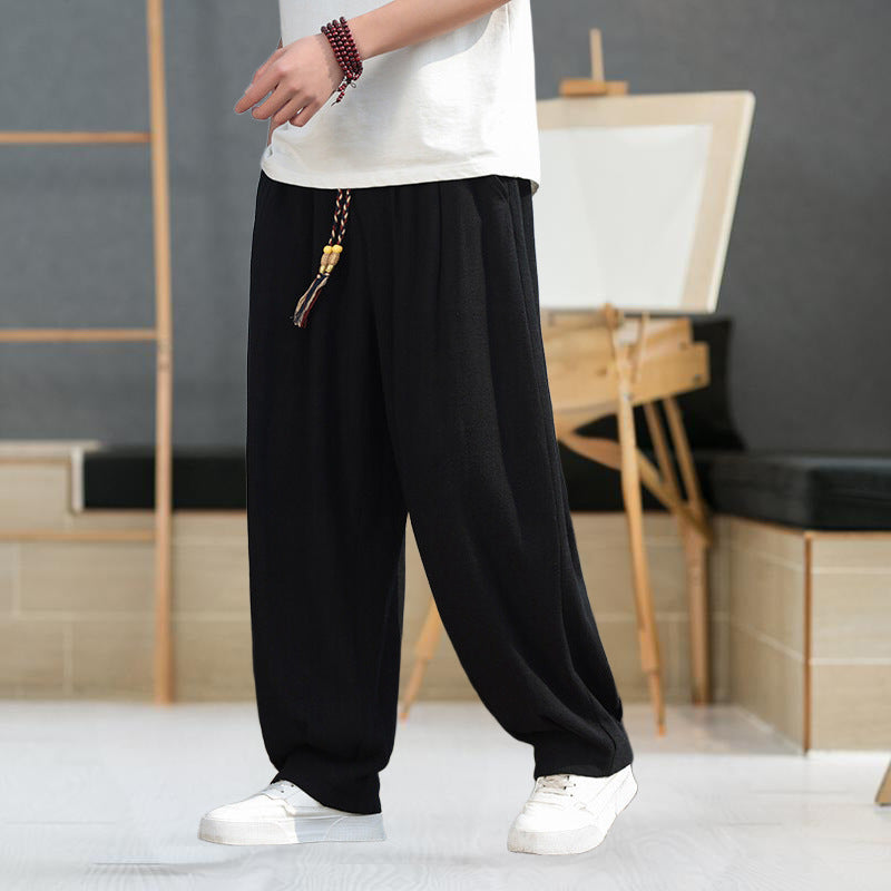 Herren Haremshose im Oversize-Baggy-Stil mit Kordelzug und elastischem Bund Shop Nory