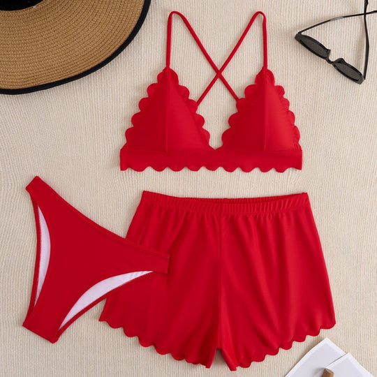 Damen Triangel-Bikini mit Shorts