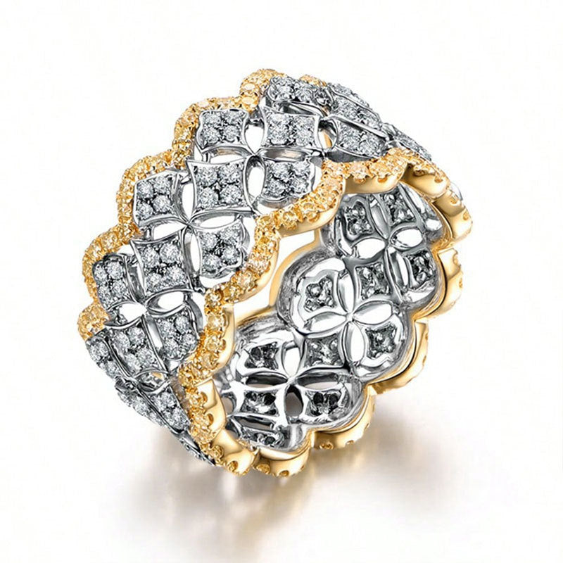 Damen eleganter und funkelnder Ring mit Diamanten Shop Nory
