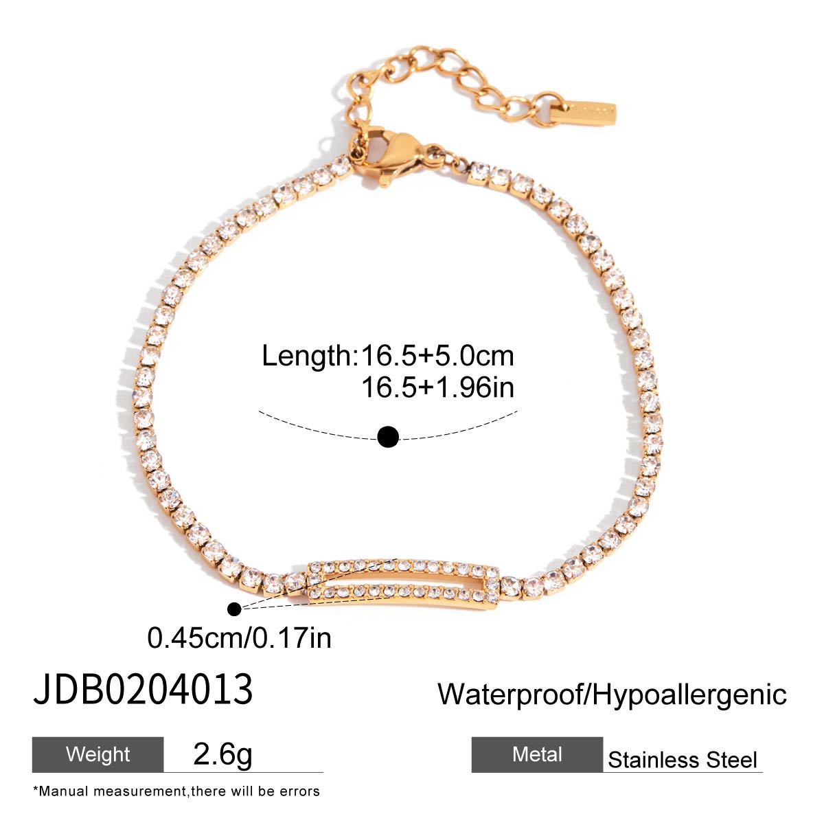 Damen Armband mit funkelnden Zirkonia-Details und hypoallergener Edelstahlverarbeitung Shop Nory