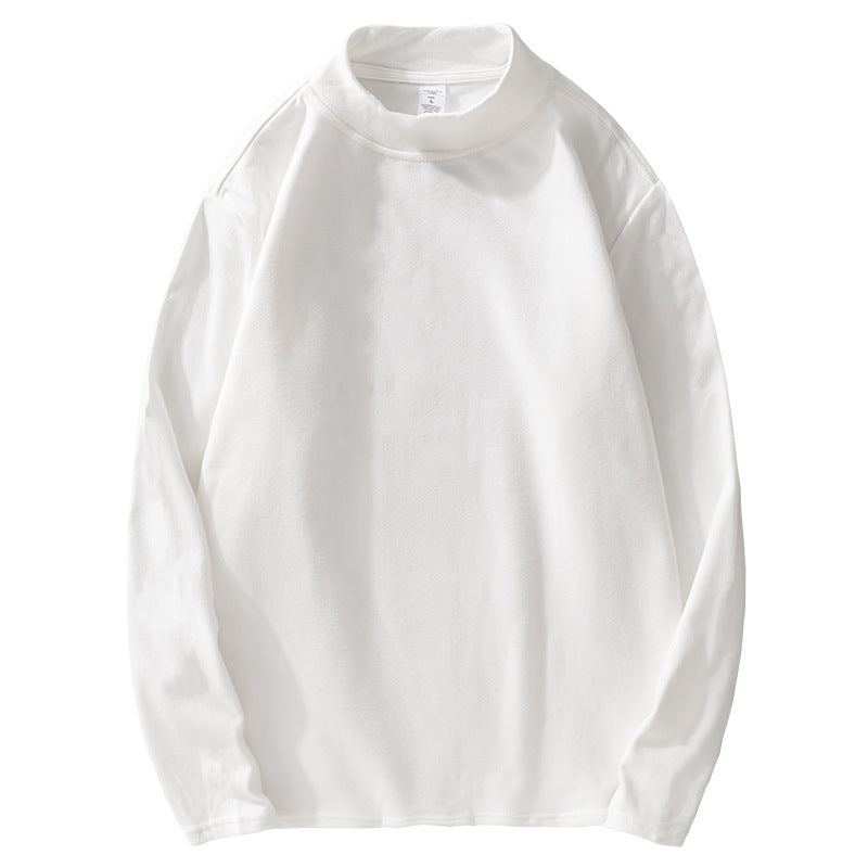 Herren Langärmeliges Feines Baumwollshirt mit Stehkragen und Relaxed-Fit Shop Nory