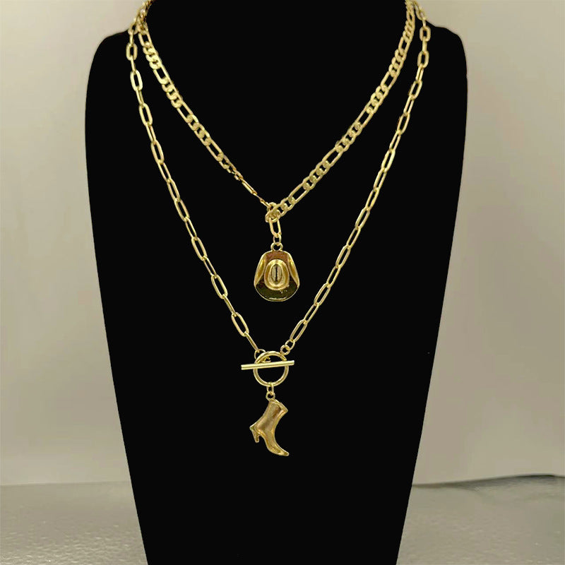 Damen Halskette mit einzigartigem Anhänger und stylischem Gliederdesign Shop Nory